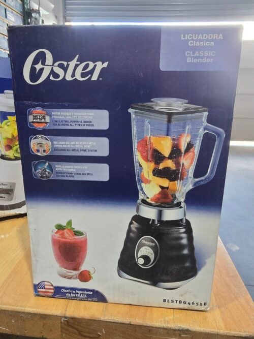 OSTER  3 Speed Chrome (Heavy Duty) Blender Black/Negra