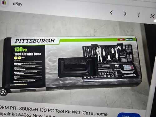 PITTSBURGHPC130 pc tool kit case home repair kit 64263 new