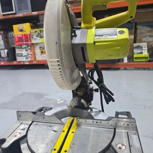RYOBI  Sierra ingletadora compuesta deslizante de 15 amperios y 10 pulgadas TSS121 (renovada)