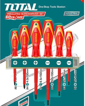 JUEGO DESTORNILLADOR TOTAL  AISLADOS 1000V 6 PIEZAS /THTIS566