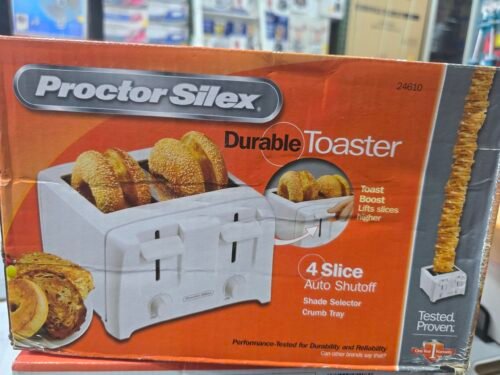 Proctor Silex 4 Slice Toaster White / 24610