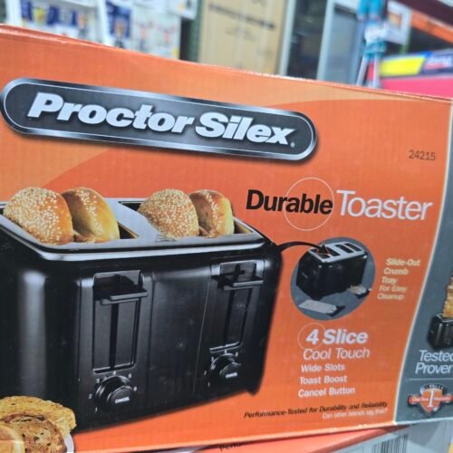 Proctor Silex 2 Wide Slot (Fit Bagles) Toaster Black / 24215