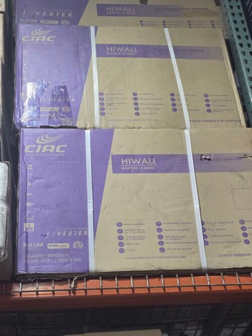 CARRIE-CIAC 18K  BYU CONDERCE HI-WALL 18K INVERTER R410 19 SEER 230/1/60HZ EVAPORATOR HI-WALL INVERTER R410 19 SEER 230/1/60HZ INCLUDES PIPING KIT