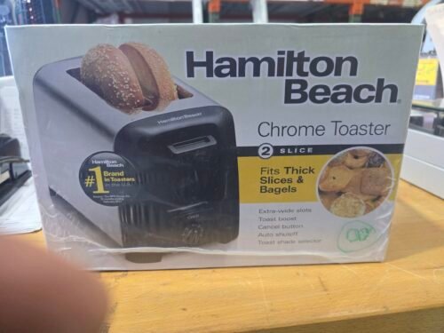 HALMILTON BEACH / GOOD THINKING / Chrome Toaster 2 slice /22614R