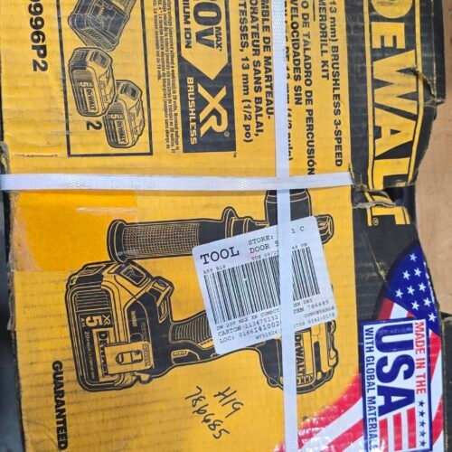 DEWALT DCD996P2 20V MAX* XR Kit de taladro de martillo de 3 velocidades sin escobillas de 13 MM LITHIUM  ION