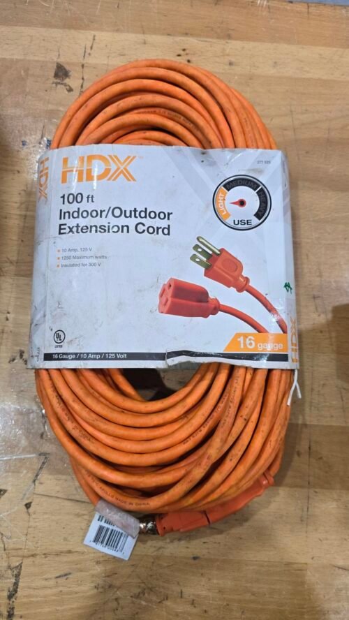 HDX 100 FT INDOOR / EXTENSION CORD /277525