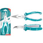 PINZA TOTAL THT1466P PUNTA CURVA 6" MANGO BICOLOR