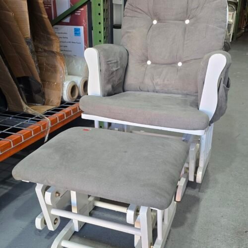 MESEDORA DE MADERA BLANCA Y GRIS / 2599