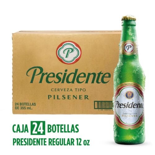 Presidente Caja de Cerveza Regular Tipo Pilsener 24 Unidades / 355 ml / 12 oz /1011484
