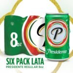 Presidente Cerveza de Lata 6 Unidades / 236 ml / 8 oz /434346 DURA LATA