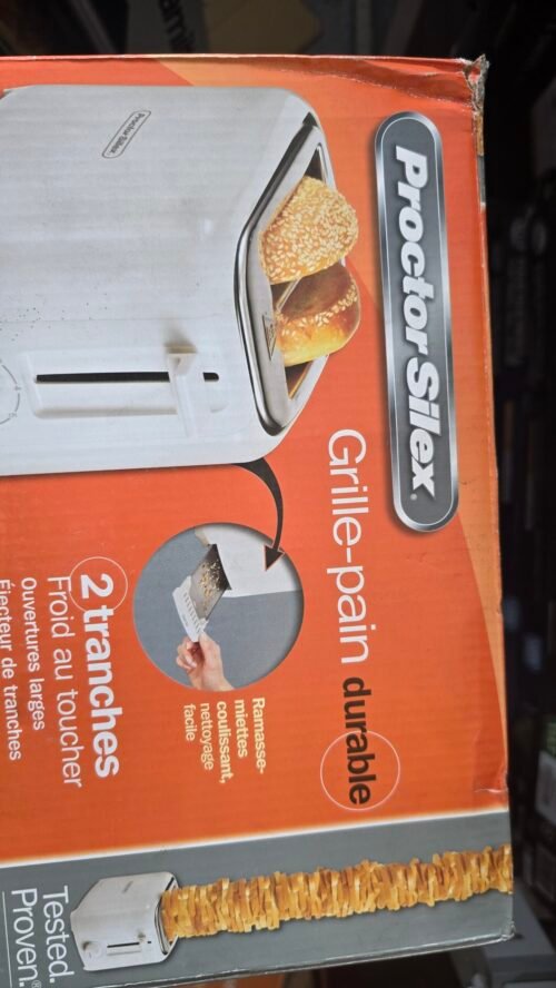 Proctor Silex 2 Wide Slot (Fit Bagles) Toaster White / 22216