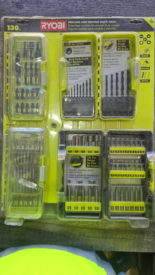RYOBI 130 PC  PAQUETE MULTIPLES PARA TALADRO Y ATORNILLADOR  / A981303QP