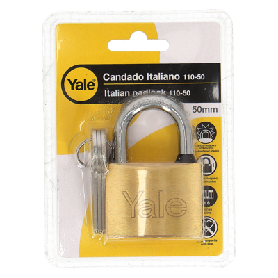 CANDADO YALE 110-50 LATON 50 MM / 003710