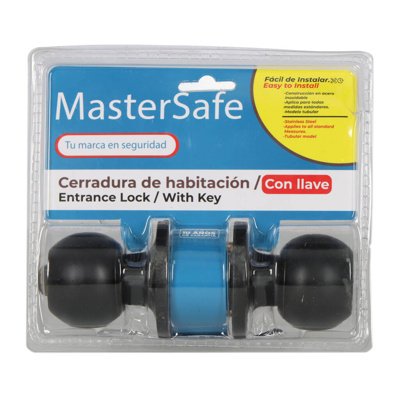 CERRADURA MASTERSAFE 6871 POMO CON LLAVE NEGRA /053708