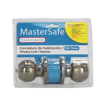 CERRADURA MASTERSAFE 6872-AB POMO SIN LLAVE LATON ANTIGUO /053705