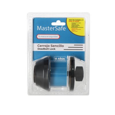 CERRADURA MASTERSAFE 7301-US10B CERROJO SENCILLO NEGRO /053716