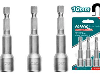 CUBO TALADRO TOTAL UTAC271031 3/8"X2-1/2" HEXAGONAL MAGNETICO EMPAQUE DE 3 /057311