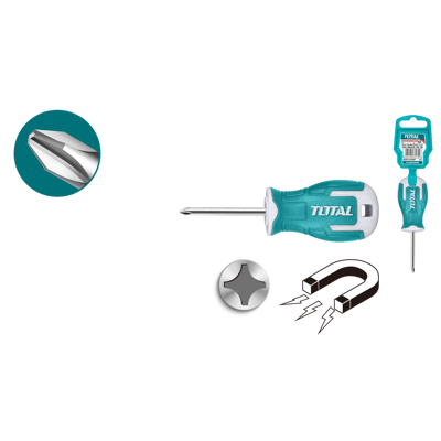 DESTORNILLADOR TOTAL THT26PH2038 ESTRIA MINI #2X2" S2 MANGO BIMATERIAL/056697
