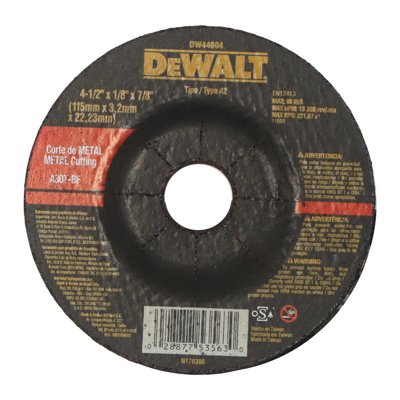 DISCO CORTE DEWALT DW44605-PH METAL 7X1/8X7/8'' CONCAVO / 039726