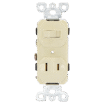 SWITCH TOMA CORRIENTE PROW PBE-2 TIERRA 15A 120V MARFIL / 060396