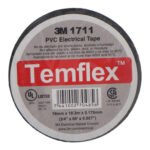 TAPE ELECTRICO 3M TEMFLEX 1711/1600 3/4"X60' - 29899/022170 NEGRO 165165BK4A