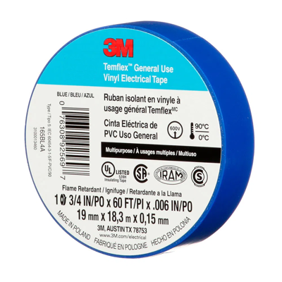 TAPE ELECTRICO 3M TEMPLEX 1711 AZUL 3/4"X60'/057601