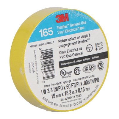 TAPE ELECTRICO 3M TEMPLEX 1711 AMARILLO 3/4"X60'/057604