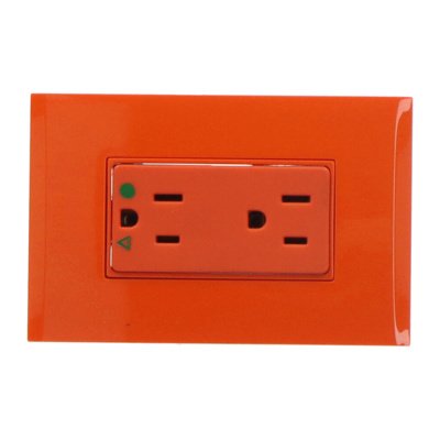 TOMA CORRIENE BTICINO AF2228NRJ NOBILE DOBLE 15A 127V NARANJA/055600