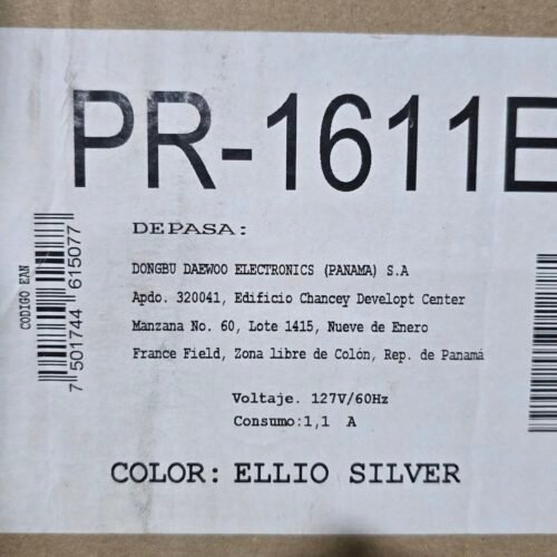 Daewoo 12.5 Refrigerator Platinium (Mexico) 30.54Cf 138.22Lbs/PR1611EN