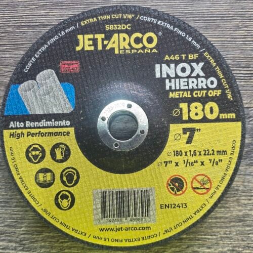 JET - ARCO Disco de Corte Concavo 7¨180 mm.  S832DC / A46TBF