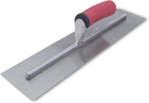 MARSHALLTOWN QLT FT164 - Paleta de acabado de hormigón, hoja de acero al carbono de 16 x 4 pulgadas, mango de agarre suave