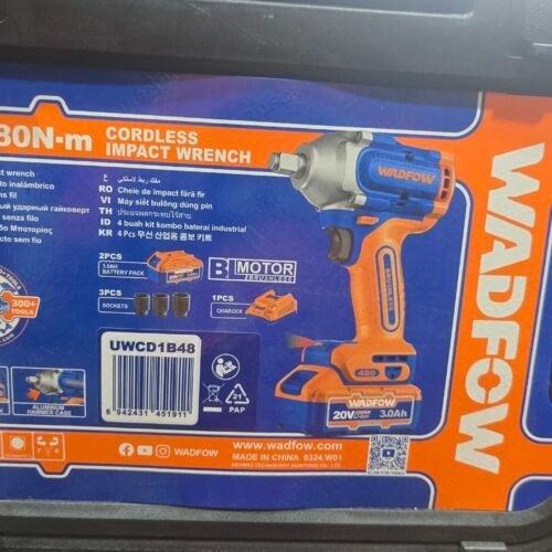 LLAVE DE IMPACTO WADFOW UWCD1B48 INALAMBRICA 1/2¨480 NM 20V 2 BAT+ CARG