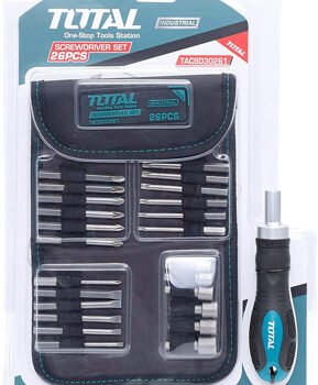 JUEGO DESTORNILLADOR TOTAL TACSD30266 26 PZAS PUNTAS INTERCAMBIABLES / 047565