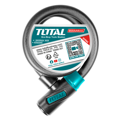 CANDADO TOTAL TBK11512 CON CABLE CON LLAVE 15 X 1,200 MM /060025