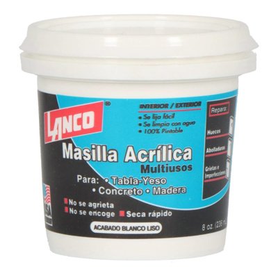 MASILLA LANCO SC-101-7 SPACKILNG 8 OZ ACRILICA EXTERIOR/INTERIOR/003811